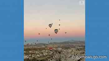 WATCH:  Hot air balloons fill sky above Turkey