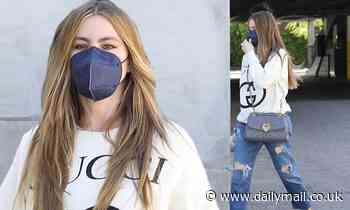 Sofia Vergara rocks an oversized Gucci crewneck sweater while running errands in Beverly Hills - Daily Mail