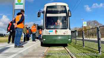 Straßenbahnlinie 3: Stadtwerke starten mit Testfahrten nach Königsbrunn - Augsburger Allgemeine