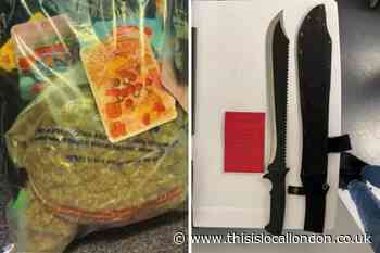 Bexley: Two arrested after drugs stash and machete found
