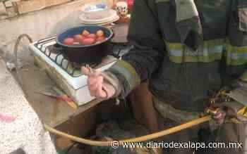 Flamazo en casa de Coatepec; vecino lo apagó con un extintor - Diario de Xalapa