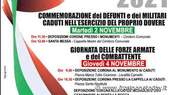 Sora, 2 e 4 novembre, ecco il programma delle cerimonie - FrosinoneToday