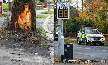 Car crash with tree in Bolton leaves man dead with woman and two kids in hospital - Daily Mail