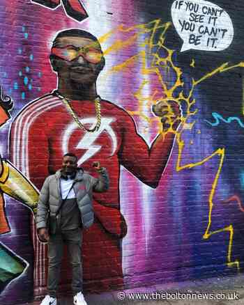 Giant mural recognition in London for Bolton youth champion