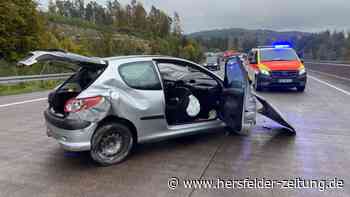 Autofahrer bei Unfall auf der A4 bei Bad Hersfeld verletzt - Hersfelder Zeitung