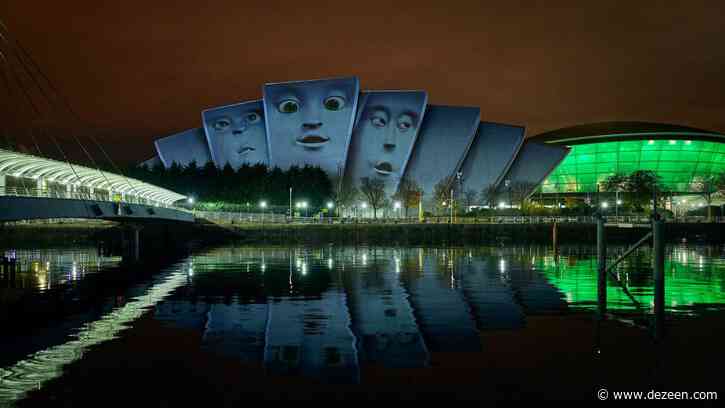 Olafur Eliasson projects artwork on COP26 venue as built environment day kicks off