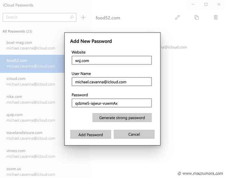 Apple Releases iCloud for Windows 13 With Support for ProRes, ProRAW, and Strong Password Generation