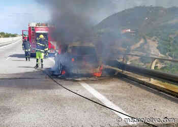 Auto dilaniata dalle fiamme sulla A20,nei pressi di Cefalu’: scongiurato il peggio - madonielive.com