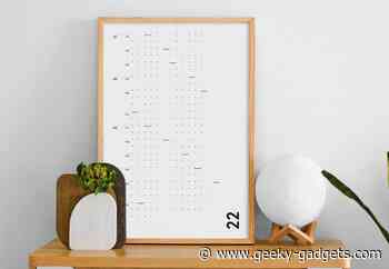 Minimalist 2022 framed yearly wall calendar