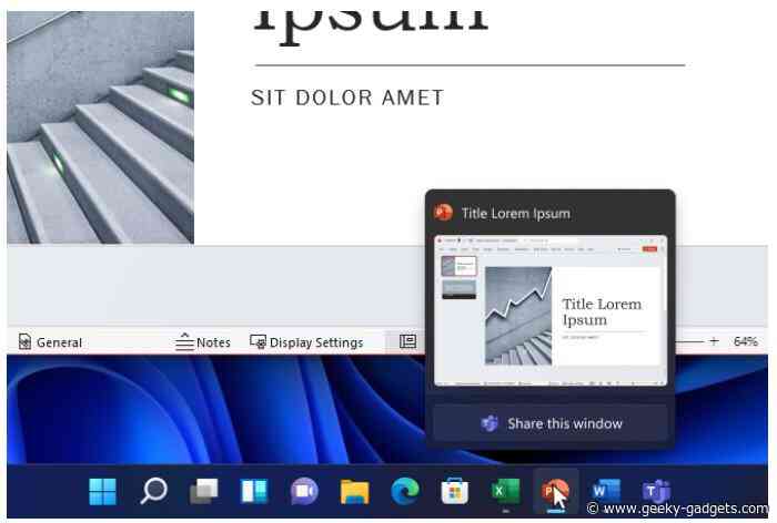 Latest Windows 11 Preview lets you quickly share the content directly from your taskbar