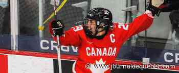 Joueuse du match, Marie-Philip Poulin reçoit un fer à cheveux comme cadeau