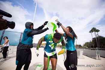 After winning the battle of Josh Allens, Jaguars DE gets razzed and slimed