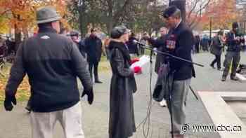 Protest against vaccine mandates at Remembrance Day gathering in B.C. was 'a step too far,' RCMP say