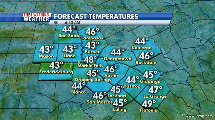 Colder mornings return starting Friday