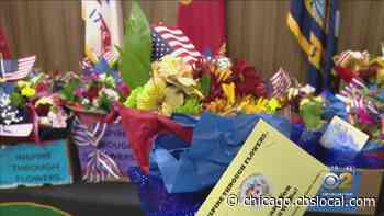 Veterans And Healthcare Workers At Rush University Medical Center Honored With Dozens Of Flowers - CBS Chicago