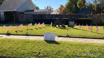 Bethany man marks Veterans Day with flag display - KOKH FOX25