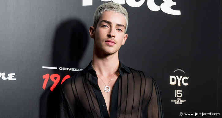 'Elite' Actor Manu Rios Wears Sheer Outfit to Hombres Esquire Awards 2021 in Madrid