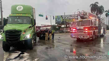 3 Injured in Crash Involving Publix 18-Wheeler in Miami