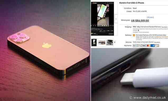 Engineer builds iPhone that uses USB-C charging and sells it for $86,000 on eBay