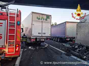 Capua - Incidente stradale tra tir in autostrada - Il Punto a Mezzogiorno