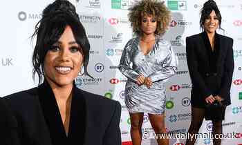 Alex Scott joins dazzling Fleur East at the Ethnicity Awards 2021 - Daily Mail