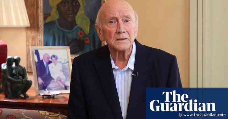 South Africa's last white president issues posthumous apology for apartheid  – video
