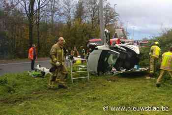 Drie gewonden nadat auto tegen paal belandt