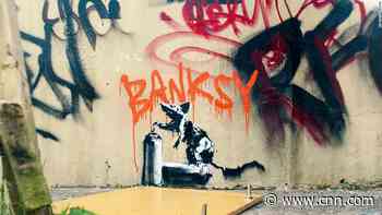 Christopher Walken Paints Over A Banksy On Camera