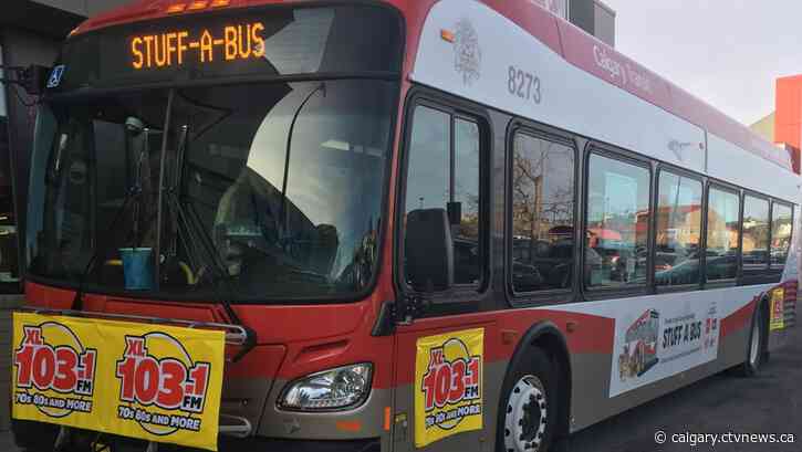 Calgary Co-op holds annual stuff-a-bus event for the Food Bank