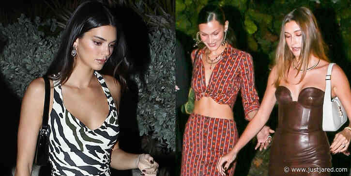 Kendall Jenner, Hailey Bieber & Bella Hadid Step Out For a Wedding Party in Miami