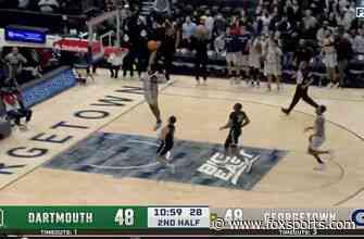 Jordan Riley steals and then slams a one handed dunk for Georgetown