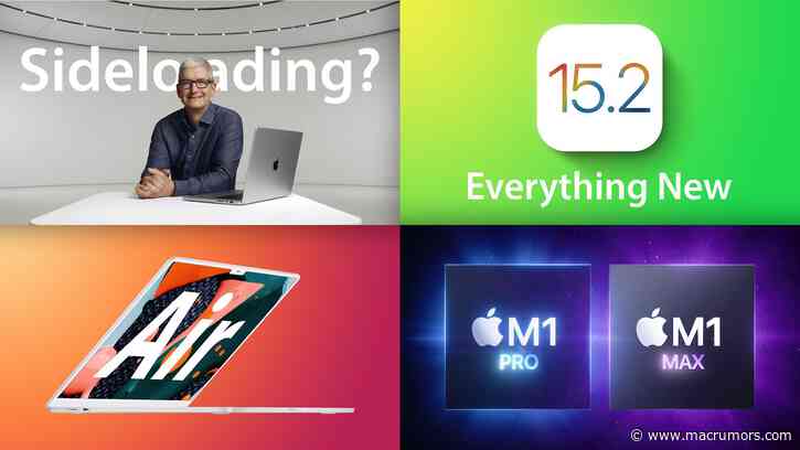 Top Stories: Tim Cook on Sideloading, iOS 15.2 Features, Apple Silicon Roadmap, and More
