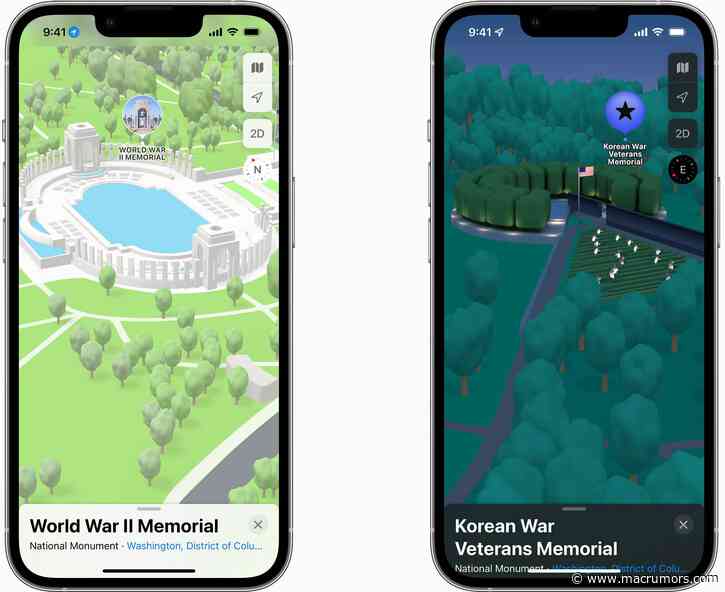 Apple Rolls Out 3D Maps With Custom-Designed Landmarks in Washington, D.C. and San Diego [Updated]