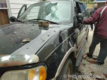 Chimney collapses on truck with person inside in Fall River - Fall River Reporter
