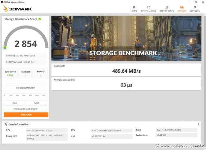 3DMark SSD storage benchmark tests the performance of your PC storage