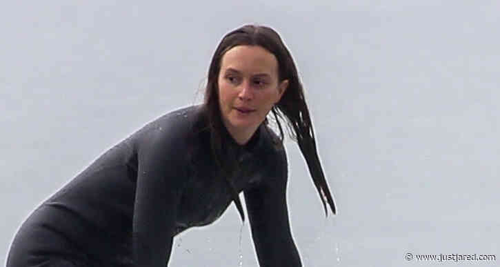 Leighton Meester Hits the Beach in Malibu to Do Some Surfing