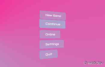Building a 3D game menu component