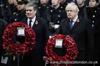 Queen absent as war dead are remembered at the Cenotaph