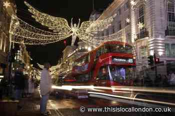 Christmas lights switched on across London