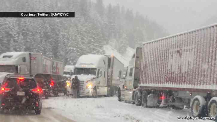 Blast of winter creates extreme highway conditions west of Calgary, severe weather alerts in place