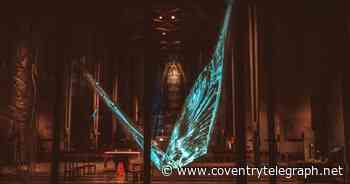 Smashed Coventry Cathedral Angel window replaced with artwork - Coventry Live