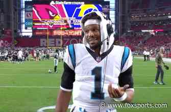 ‘I’m just happy to be back’ — Cam Newton following two-touchdown performance vs. Cardinals