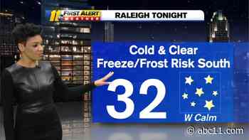 Clear & Cold Tonight, Patchy Frost