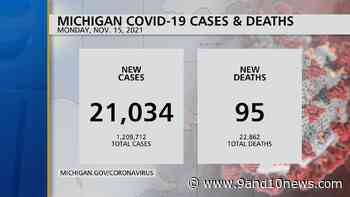 Michigan Health Officials Report 21034 New Coronavirus Cases, 95 Deaths - 9 & 10 News - 9&10 News