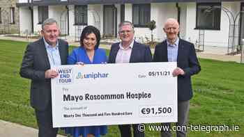 Marathon Mayo cyclists present €91,500 to Mayo Roscommon Hospice - Connaught Telegraph