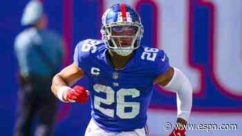 Giants' Barkley practices for 1st time in month