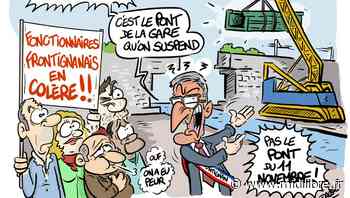 Frontignan : le dessinateur Dadou s'intéresse au chantier du pont SNCF - Midi Libre