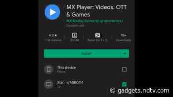 Google Brings Ability to Install Apps on Android TV Through Smartphones, Users Report