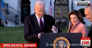 Biden Forgets Mask at Major Event Again -- But Also Forgets Reason He Doesn't Need to Wear One