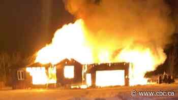 Eyewitness records serious house fire south of Saskatoon - CBC.ca